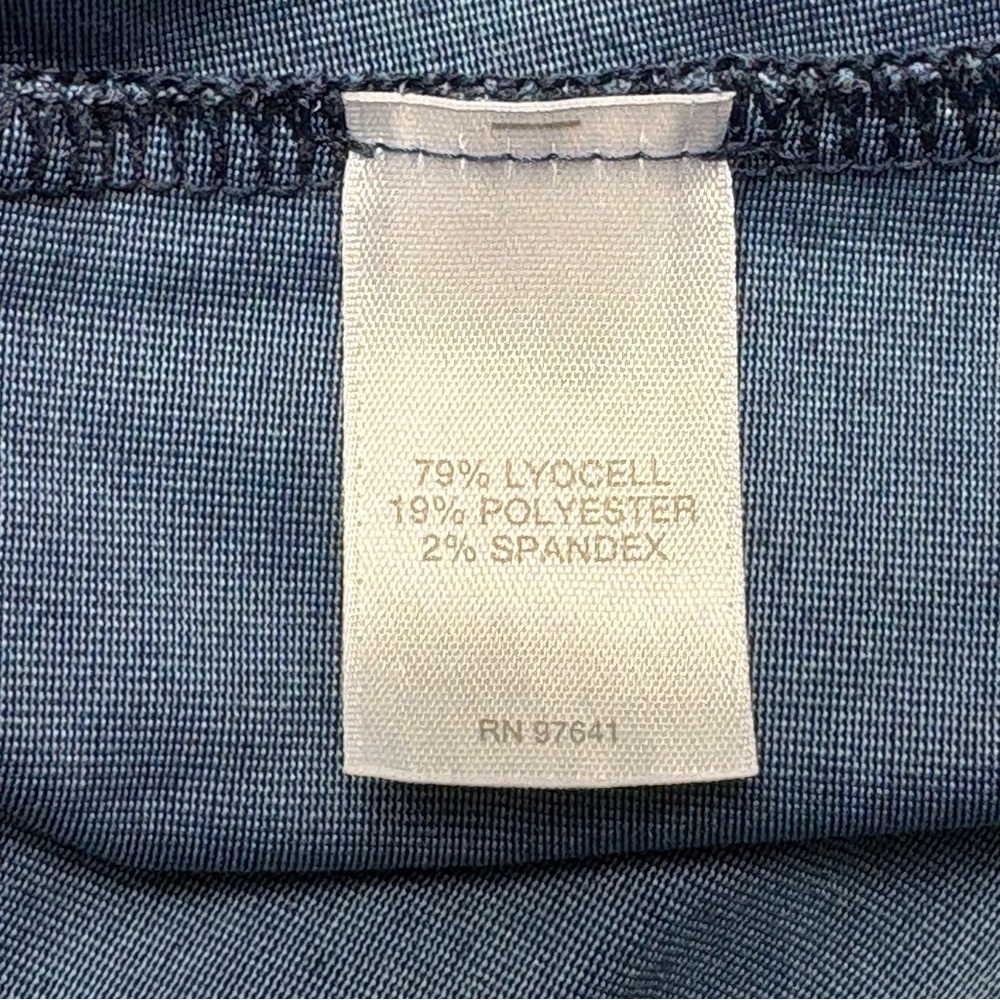 J Jill Pure Jill Indigo Hooded Tunic Dress Size L Blue Lyocell Blend Coastal - Picture 8 of 9